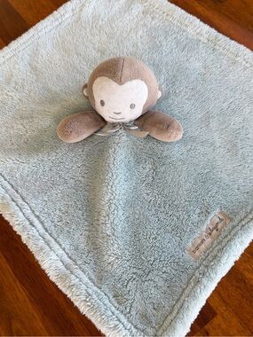 Blankets & Beyond Blue & Gray Monkey Lovey 15" Soft Security Baby Toy